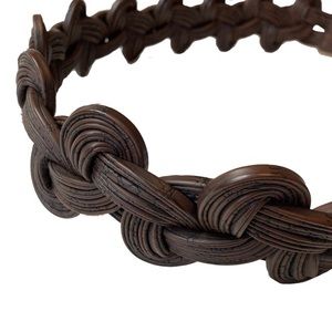 Coldwater Creek Brown Faux Leather Braided Belt